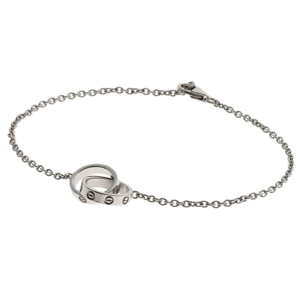CARTIER 18k Silver Love Charm Bracelet